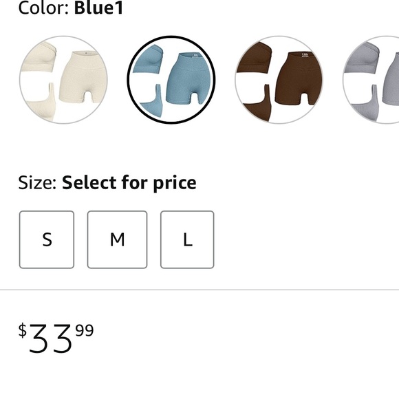 3 piece workout set in blue - Picture 3 of 6